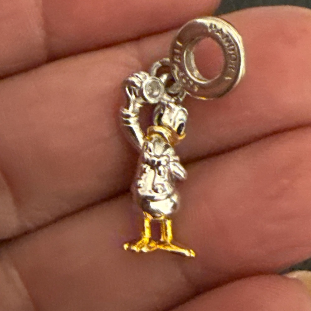 Pandora Silver and Gold Duck Bracelet Charm